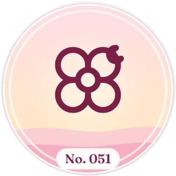 A Morning High Five badge called Moonflower, number 51.